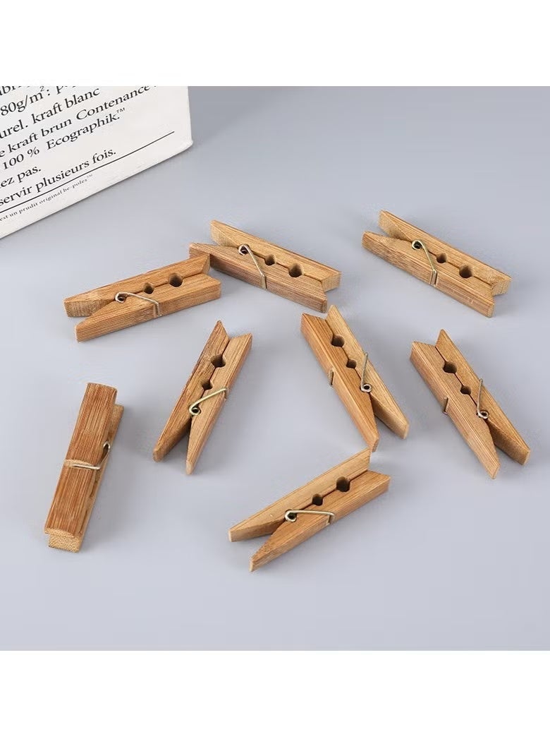 Home Box 20-Piece Clothes Pegs Set,clothespinsLaundry， Pegs Clothes Pins for Socks and Underwear and Food and Sealing and Photos Brown - Image 4